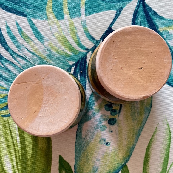 Terracotta Goblets Water or Wine Glasses Earthy Hues Cool Blue Nature Element 2 - Picture 7 of 11